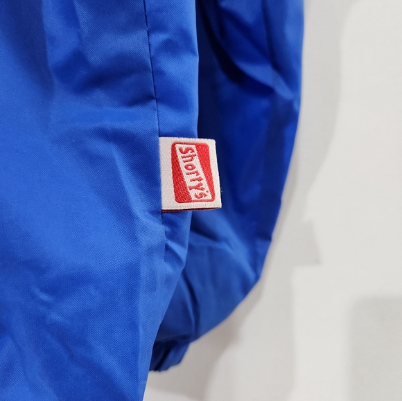 Rare Vtg SHORTY'S SKATEBOARDS Royal Blue Lined Windbreaker Jacket Made USA sz XL - Picture 8 of 13